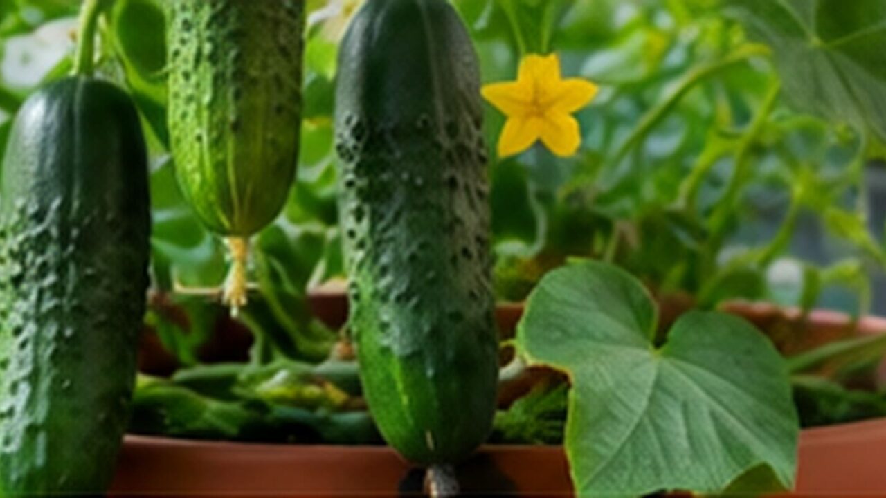 cultivar pepinos en maceta