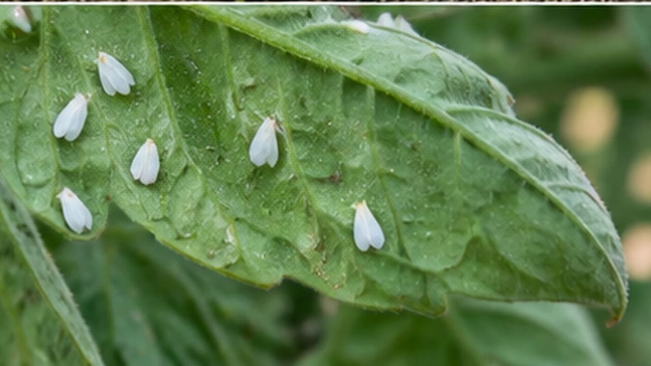 mosca blanca en tomateras