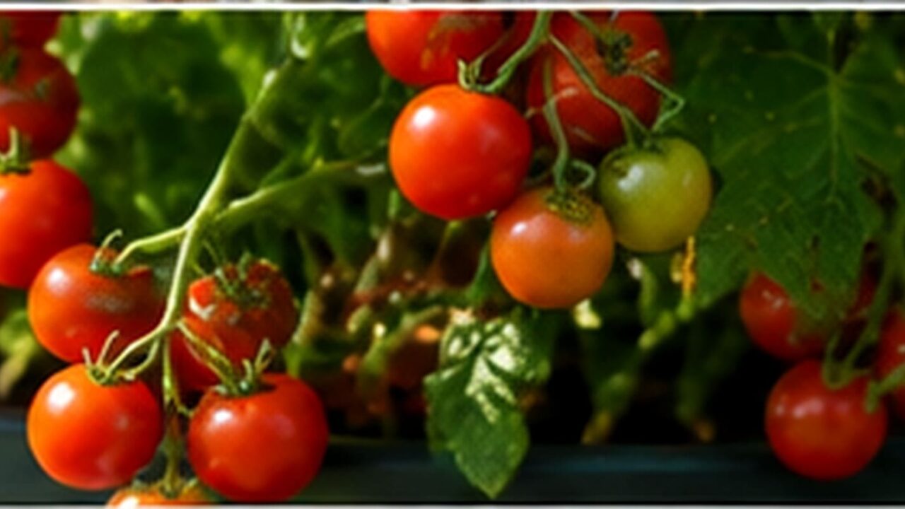 tomates cherry en maceta